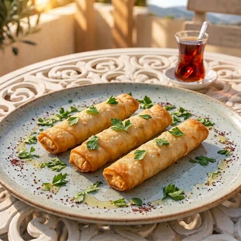 Sigara Böreği - Crispy Turkish pastry rolls filled with delicate cheese